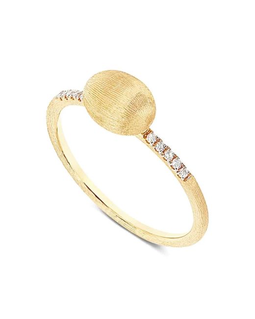 Nanis Brown 18k Yellow Gold Baby Élite Diamond Ring