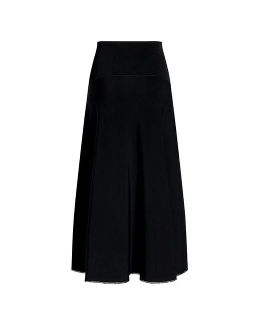 Adam Lippes Black Romy Knit Midi Skirt