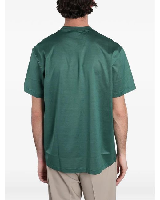 TOKYO JAMES Green Crew-Neck Short-Sleeve T-Shirt for men