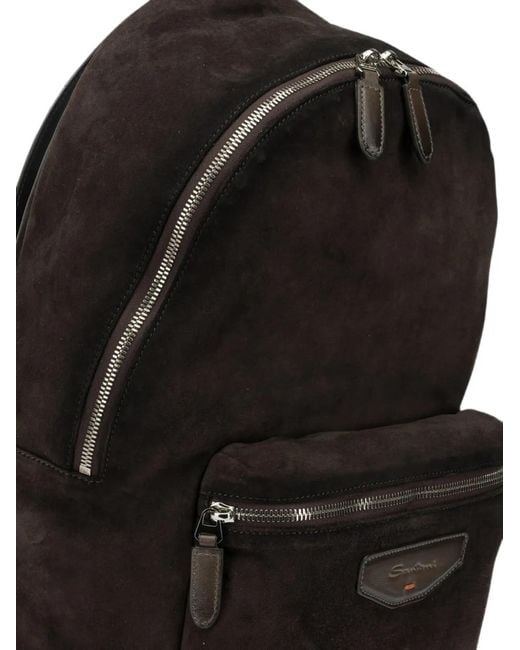 Zaino di Santoni in Black da Uomo