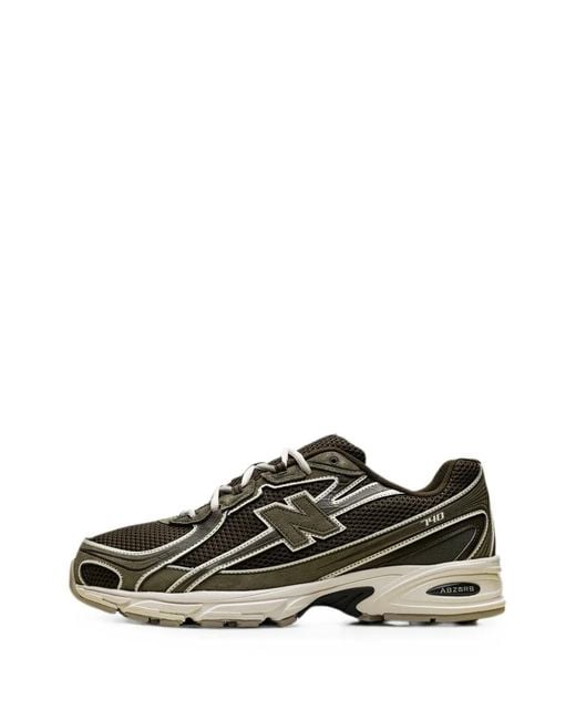 New Balance Green 740 Mesh-Panel Sneakers