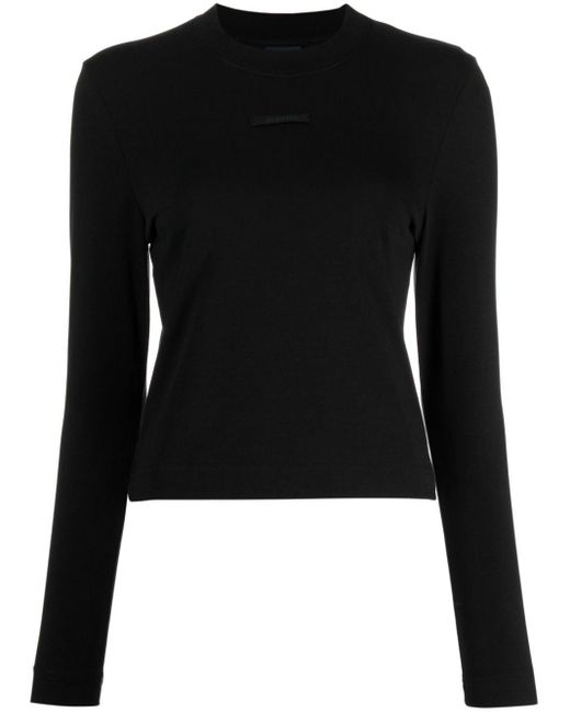 Top Le T-shirt Gros Grain di Jacquemus in Black