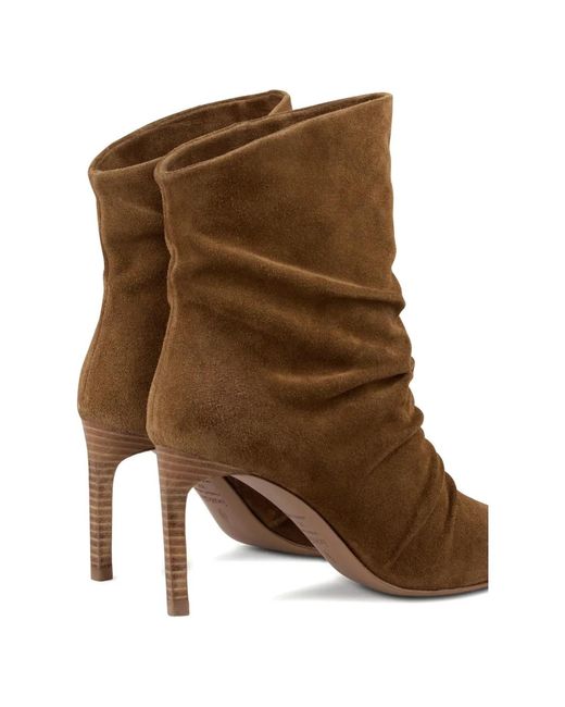Ba&sh Brown Colivia Ruched-Detail Boots