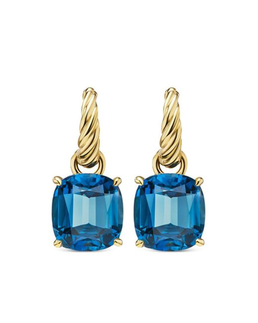 Boucles d'oreilles pendantes Marbella en or 18ct David Yurman en coloris Blue