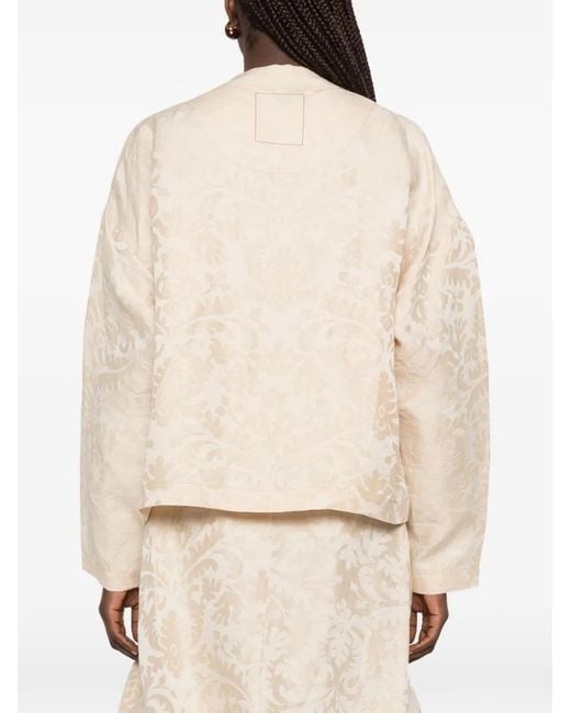 Uma Wang Natural Klarke Damask-Patterned Jacket