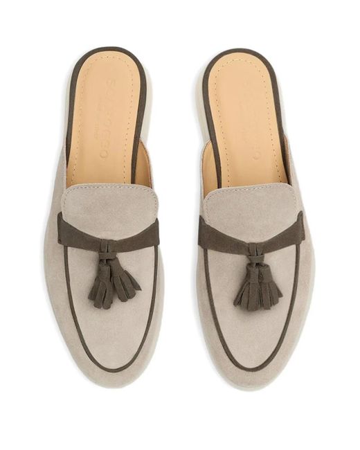 Scarosso White Lucrezia Mules