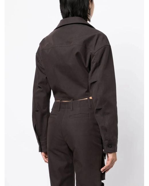 Off-White c/o Virgil Abloh Black Twisted Cropped Shirt
