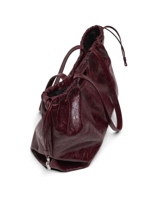 Maje Purple M Tote Leather Tote Bag