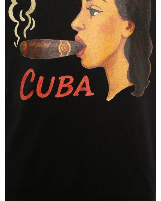 Melt Black Graphic-Print T-Shirt for men