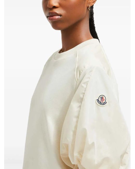 Camiseta De Algodón Con Mangas Abullonadas, Mujer, Talla Moncler de color White