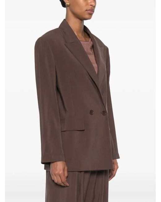 ViCOLO Brown Double-Breasted Blazer