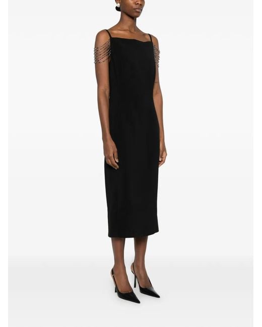 Pinko Chain Strap Dress in Black | Lyst Pinko Chain Strap Dress in Black | Lyst