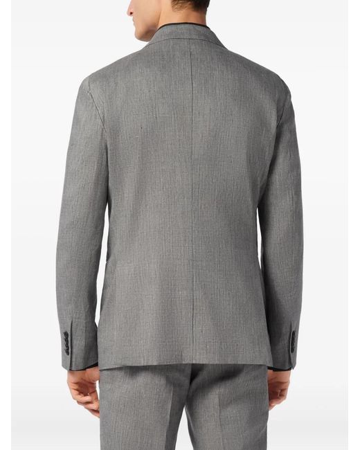 Philipp Plein Gray Linen Blazer for men