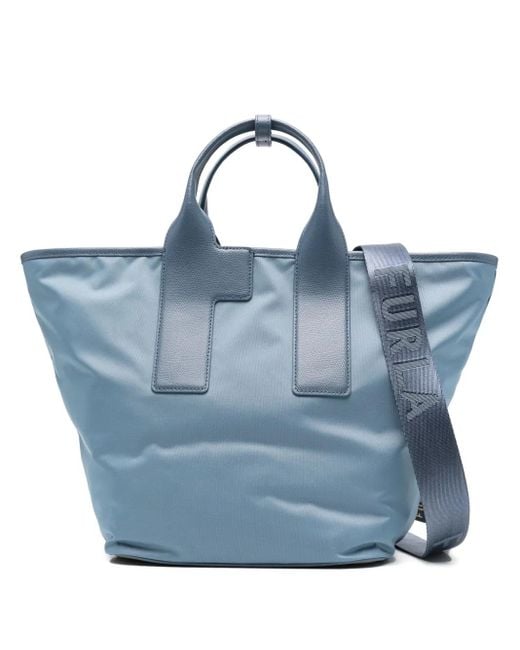 Borsa Tote Piuma Grande di Furla in Blue