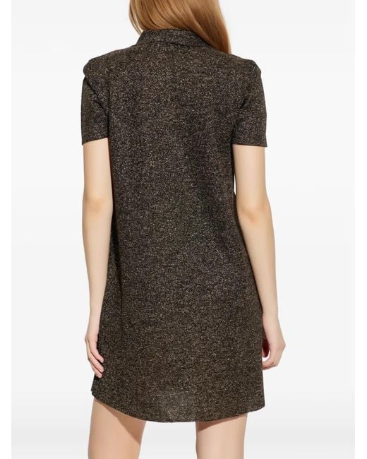 A.P.C. Green Buttoned Collared Mini Dress