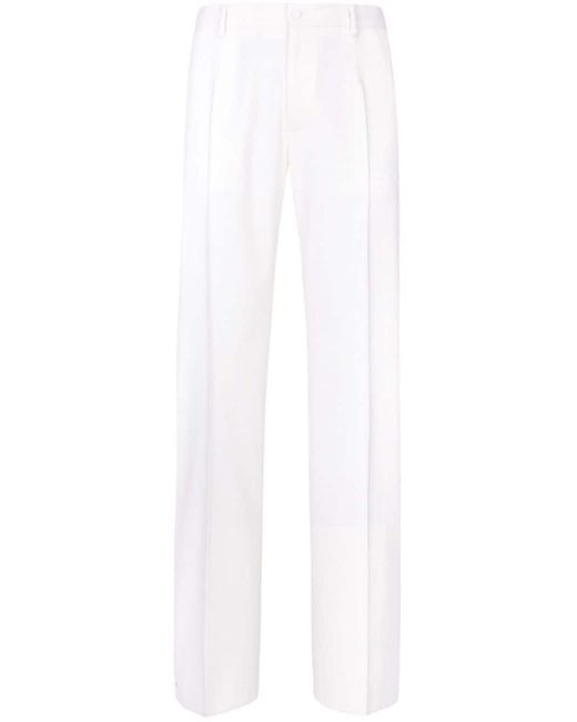 Dolce & Gabbana Klassische Straight-Leg-Hose in White für Herren