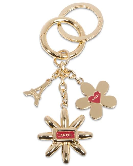 Lancel White Champ De Mars Logo-Engraved Keyring