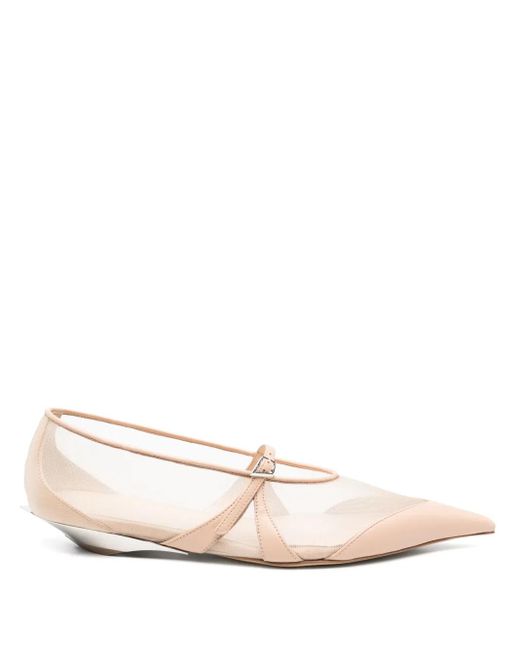 Ballerine Con Inserti di Mugler in Natural