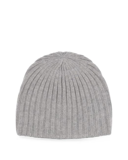 NO/FAITH STUDIOS Gray Ribbed-Knit Beanie Hat for men