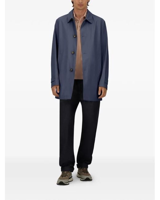 Herno Blue Raincoat for men