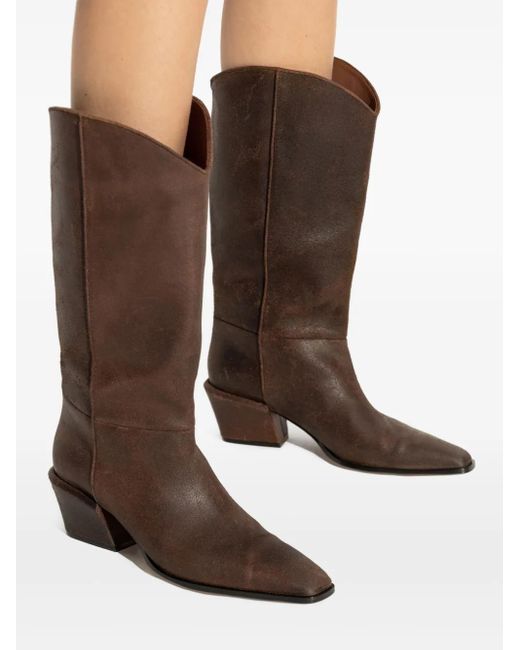 Paris Texas Brown 50Mm Bettina Leather Pointed-Toe Boots
