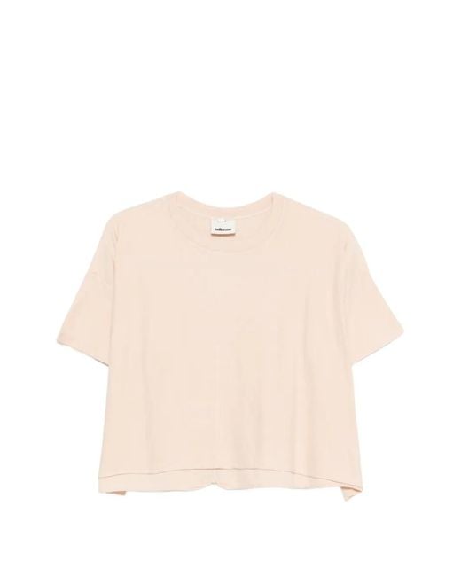 Bellerose Natural Farpy Crew-Neck Crop T-Shirt