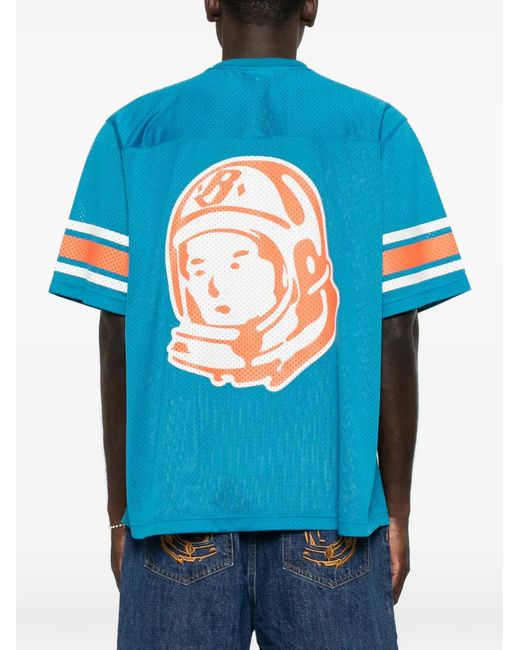 BBCICECREAM Blue Logo-Print Mesh T-Shirt for men
