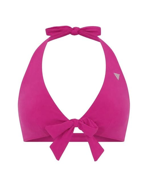 Guess Pink Bikini À Dos-Nu Et Détail De Nœud