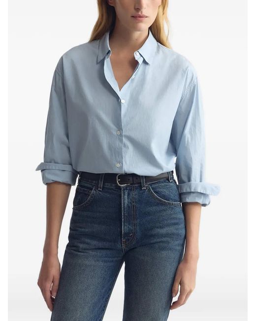 Nili Lotan Blue Raphael Button-Down Shirt