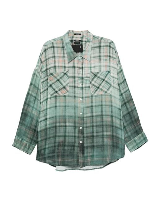 Camicia A Quadri di R13 in Green