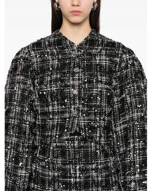 ROTATE BIRGER CHRISTENSEN Black Bouclé Jacket
