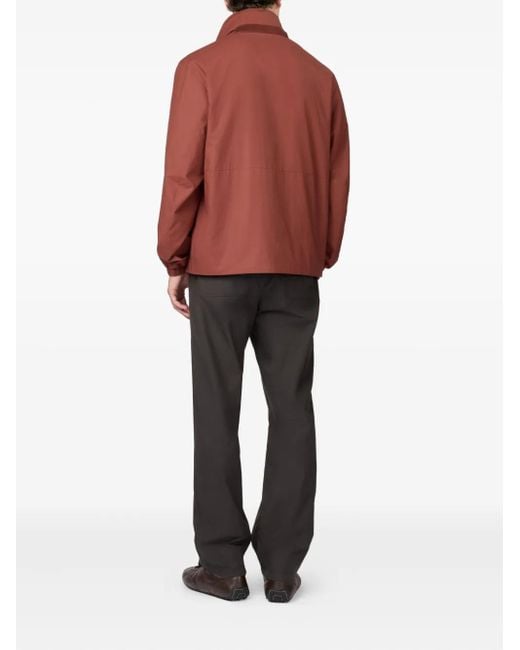 Tod's Red Zip-Front Cotton Jacket for men