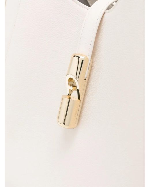 Furla White Xl Goccia Tote Bag