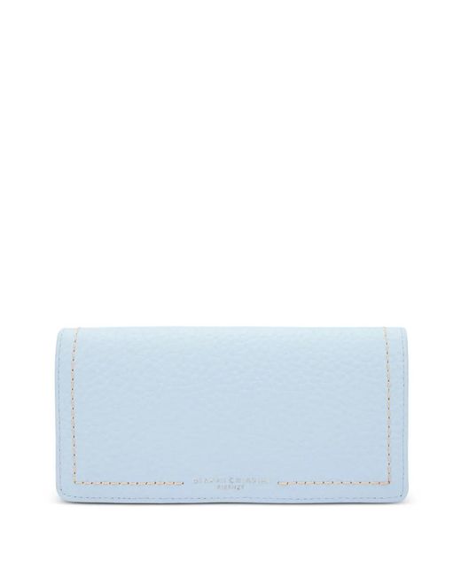 Gianni Chiarini Blue Bubble Topstitched Wallet