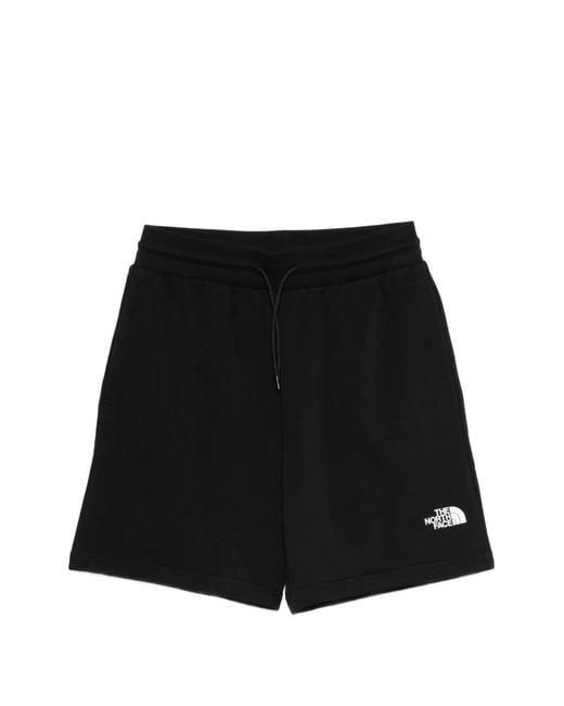 The North Face Black Logo-Print Drawstring Shorts for men