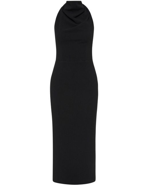 Rebecca Vallance Black Elora Midi Dress