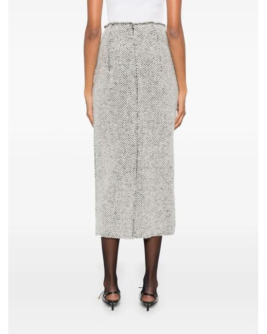 Alberta Ferretti Gray Skirt