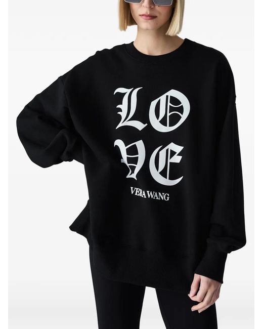 Vera Wang Black Sweat Oversize Love À Col Rond En Coton