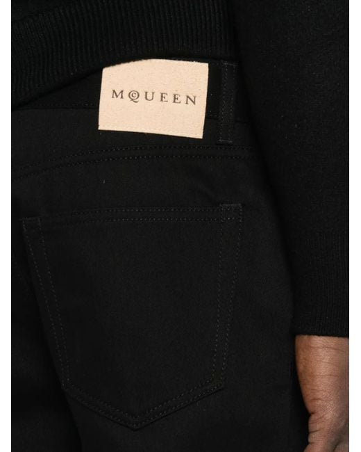 McQueen Black Straight Jeans for men