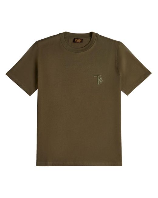 Tod's Green Leo Cotton T-shirt for men