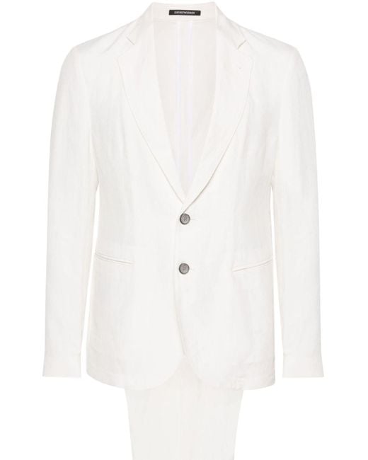 Emporio Armani Einreihiger Anzug in White für Herren