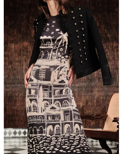 Johanna Ortiz White Cardinal Direction Printed Maxi Dress