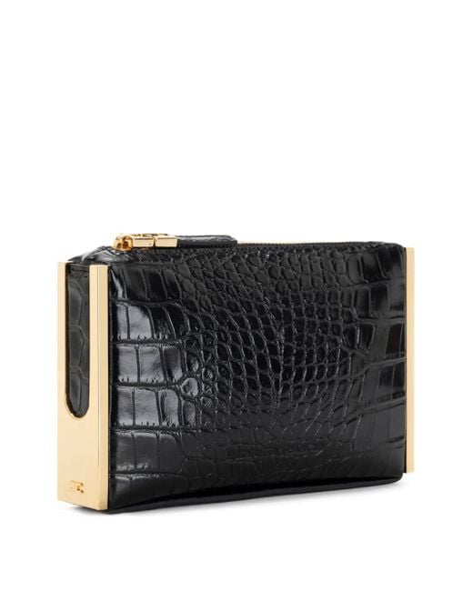 Pochette À Effet Peau De Crocodile Elisabetta Franchi en coloris Black