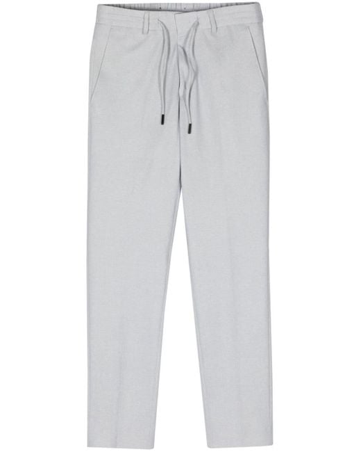 Karl Lagerfeld Gray Drawstring-waist Jersey Chino Trousers for men