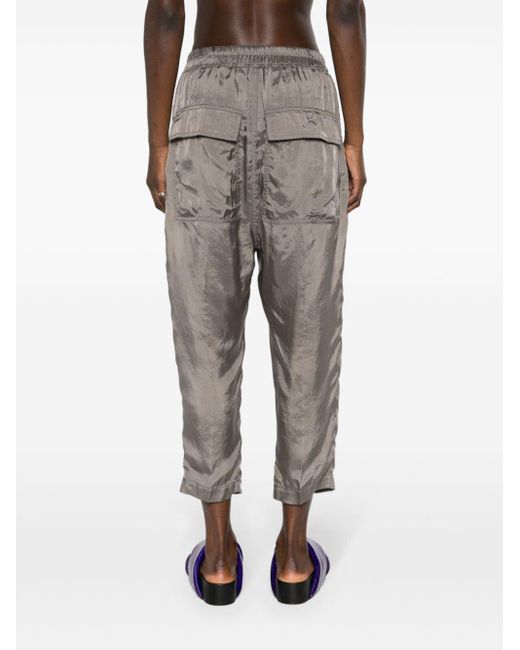 Rick Owens Gray Astaires High-waist Cropped Trousers