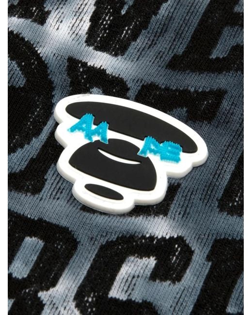 Aape By A Bathing Ape Black Patterned Crewneck T-Shirt for men