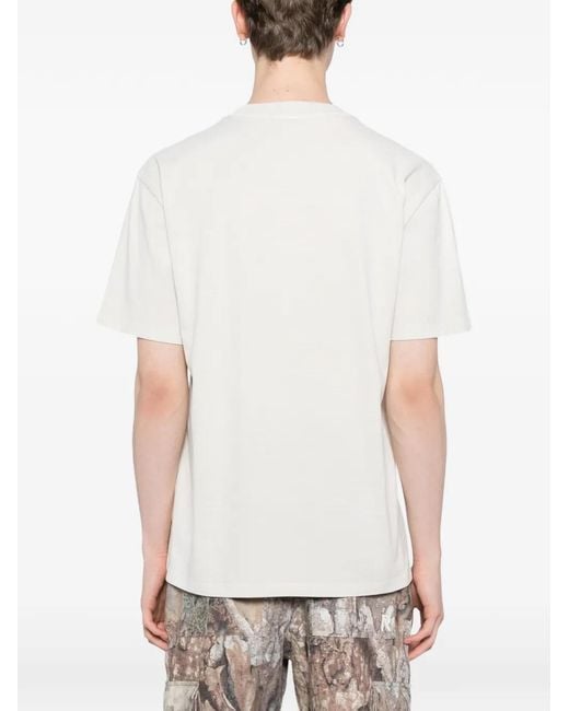 Melt White Slogan-Print T-Shirt for men