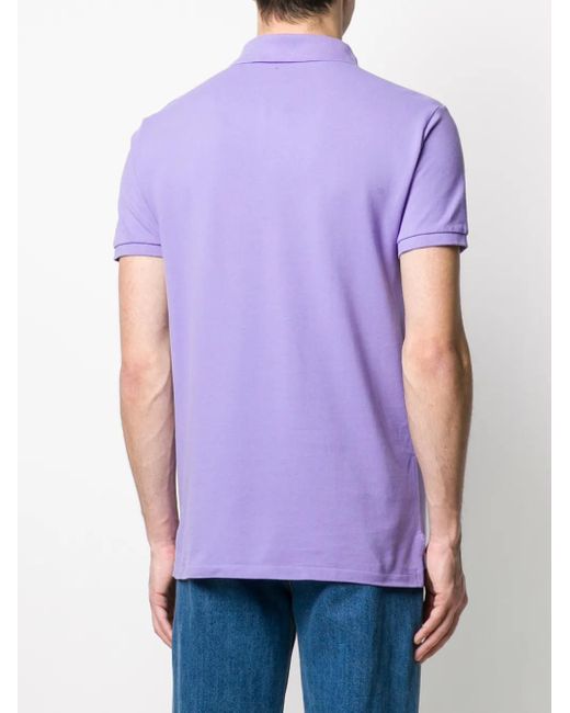 Polo Ralph Lauren Purple Short Sleeves Knit Polo Shirt for men