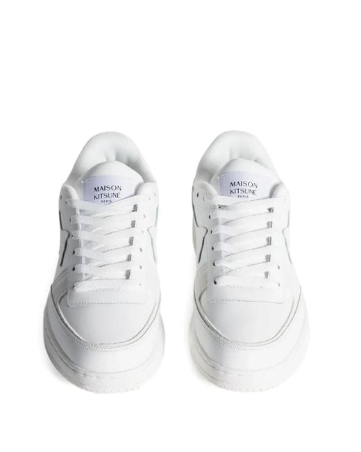 Maison Kitsuné White Logo-Detail Sneakers