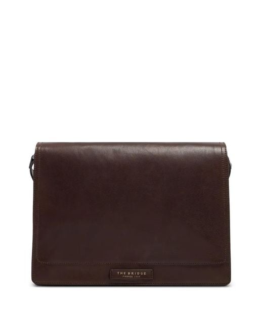 The Bridge Brown Leather Briefcase for men